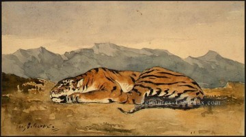  croix tableaux - tigre 1830 Eugène Delacroix